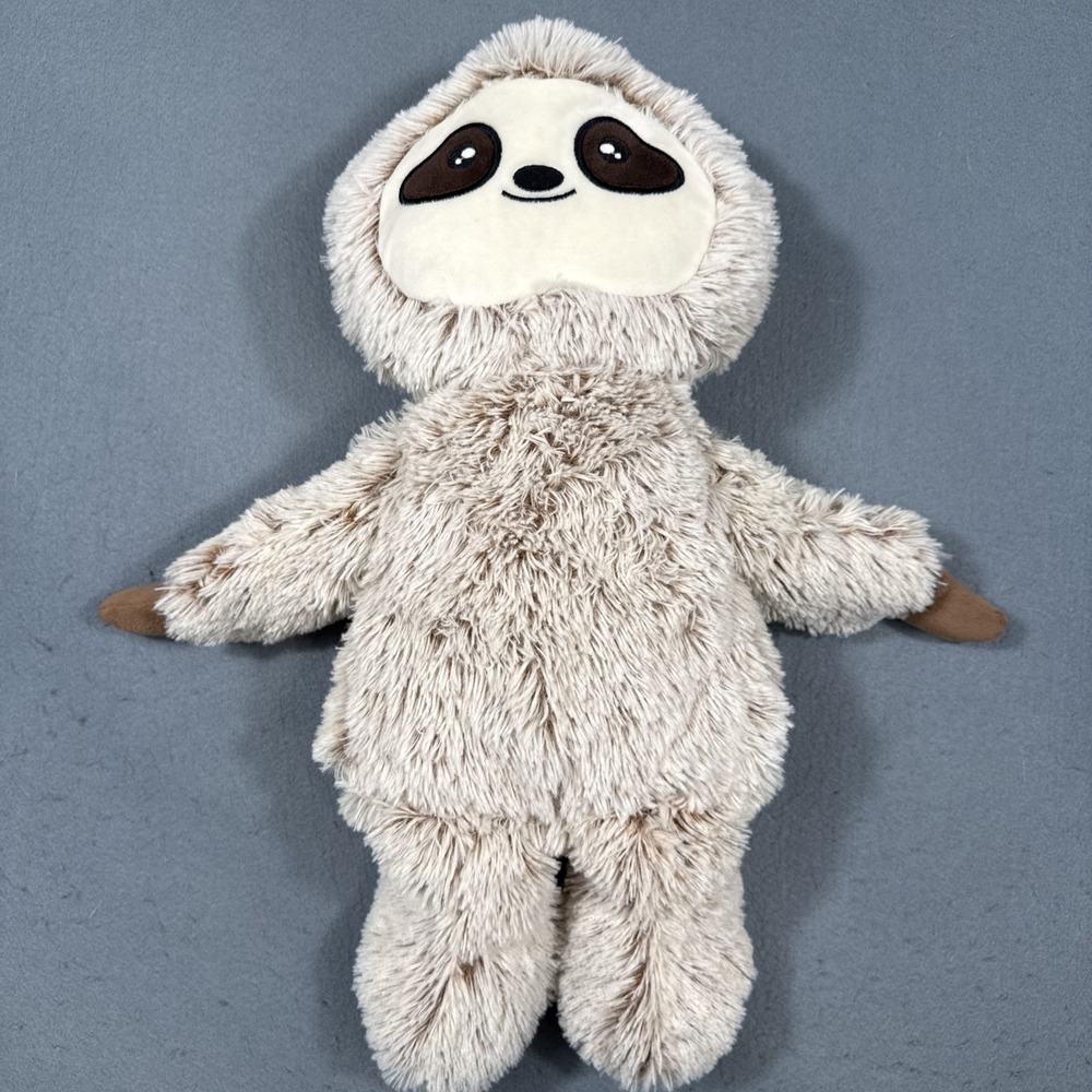 Warm Up‎ Heat Up Sloth Buttoned Pocket Plush Tan Stuffed Animal Toy 18"